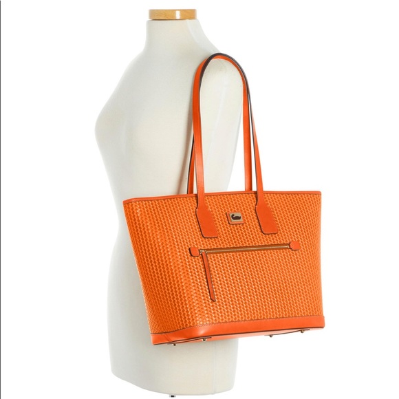 Dooney & Bourke Camden Woven Tote - Orange - Picture 12 of 13